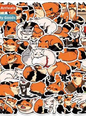 50 pcs of small fox tuan tuan cute cartoon graffiti stickers