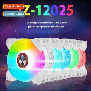 JZ12025 computer cooling luminous fan double aperture case f