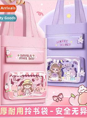 handbag carry book bag elementary school girls girls canvas