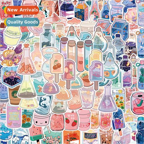 100 ins small fresh drink bottle personalized stickers lugg
