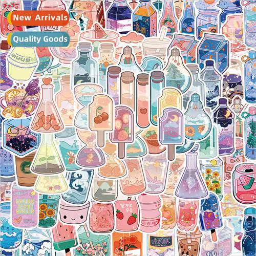 100 ins  small fresh drink bottle personalized stickers lugg