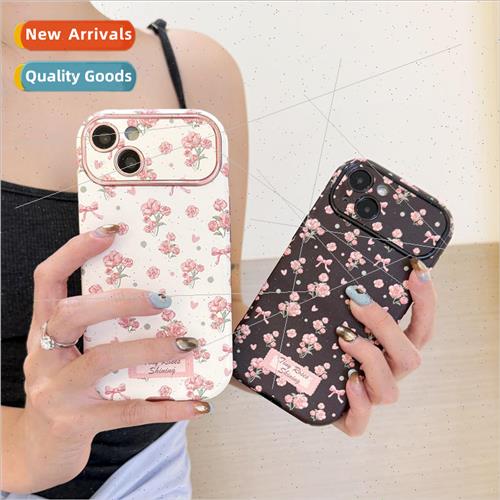 Gentle ins leather full screen flowers 适用 iPhone 12 phone