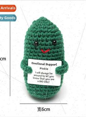 Handmade Crochet Cucumber Wool Knitting Cucumber Knitted Veg