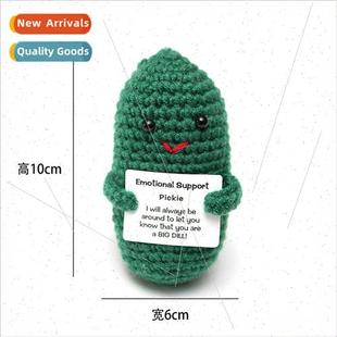 Crochet Knitted Cucumber Knitting Veg Wool Handmade