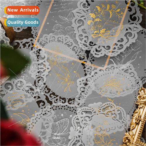 Gilt dream series lace material paper vintage hollow lace di
