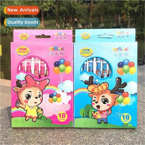 Cartoon Oil Paint Stick 12-18-24 colors washable multi-color