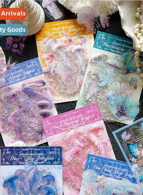 PET white ink sticker pack jellyfish fantasy illustrated ser