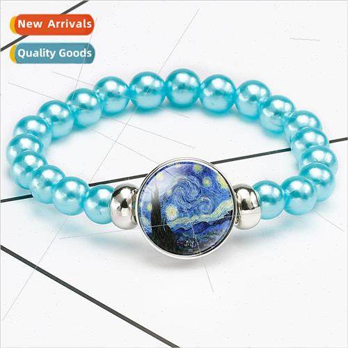 World Famous Paintings Pattern Gemstone Bracelet Museum Famo