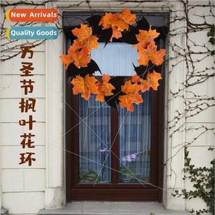 Bat Decoration Wreath Hanging Dec Halloween Bar Thanksgiving