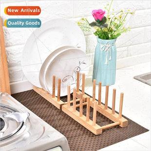 Wooden Kitchen Bowl Rack Plate Dish Pot d Rack Household Sto