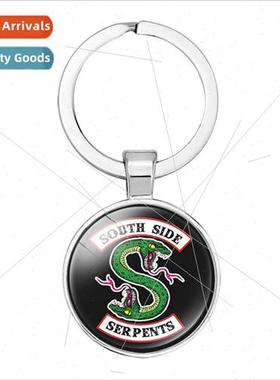 Movie TV Theme Riverdale Fashion Time Gemstone Keychain Keyr