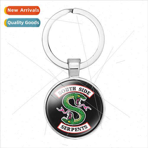 Movie TV Theme Riverdale Fashion Time Gemstone Keychain Keyr