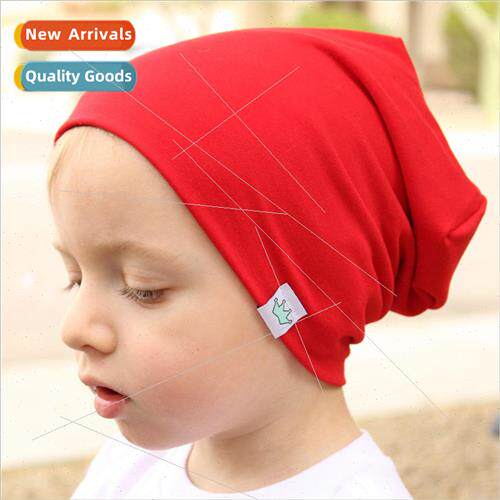 New childrens crown cap baby candy color ear protection cap