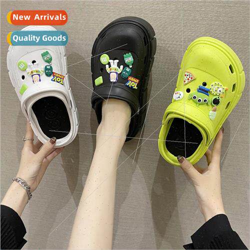 The new thick bottom hole shoes female ins outside wear summ