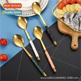 creative imitation stainless spoon cerami steel Scandinavian