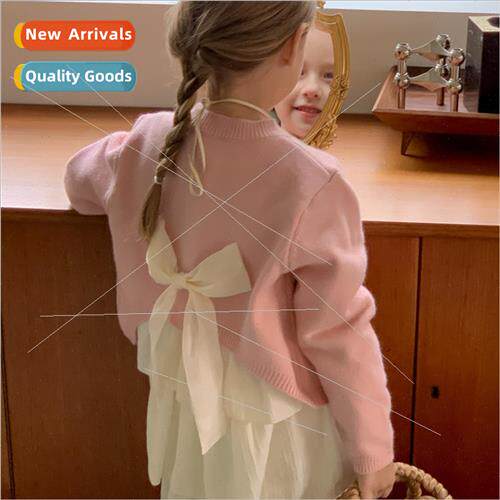 Girls knitted cardigan fall and winter 2023 new 适用eign- Ko
