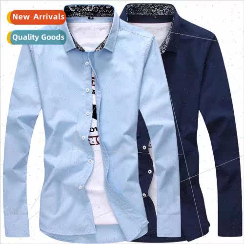 Mens 2016 new mens shirts Thin section long-sleeved shirt me