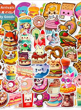 50 Animal Food Donut Stickers New Cute Donuts Kids Cartoon S