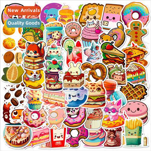 50 Animal Food Donut Stickers New Cute Donuts Kids Cartoon S