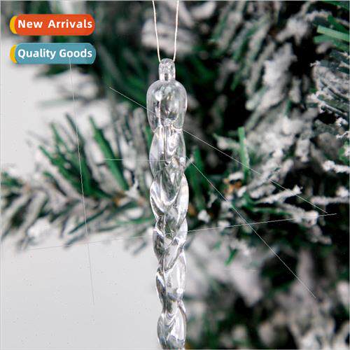New Christmas ice bar pendant transparent plastic threaded i