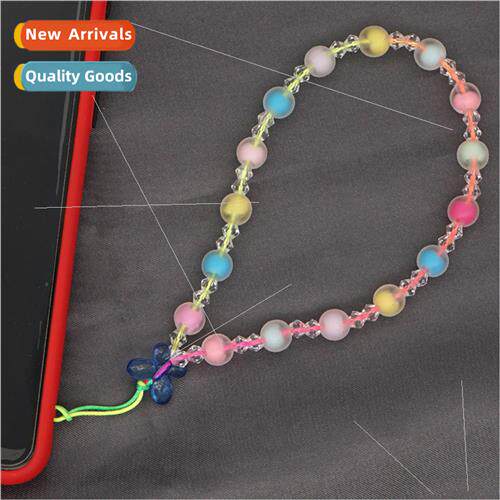 mple candy color acrylic beads anti-lost phone chain female