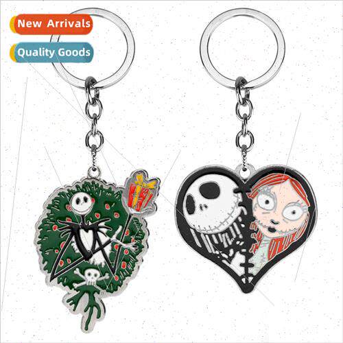 Christmas ght Fright Skull Jack oil drop alloy keychain bag