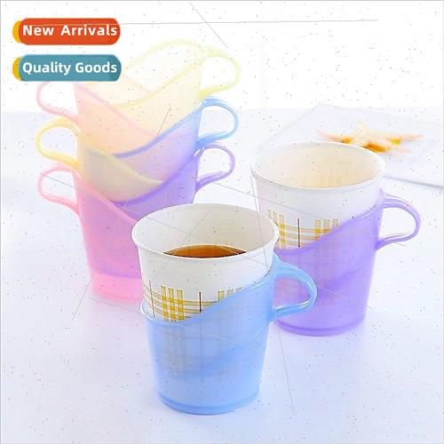 Anti-scald paper cup tray Plastic paper cup set thickened hi