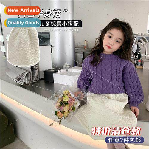 Childrens vintage cotton jacket half-body skirt Korean  of t