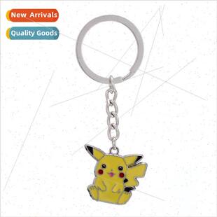 Anime around Pokemon Pikachu keychain Pokemon metal pendant