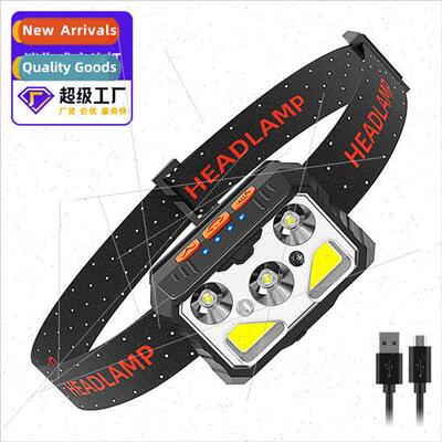 Built-in bright LED rechargeable sensor headlamp head-mounte