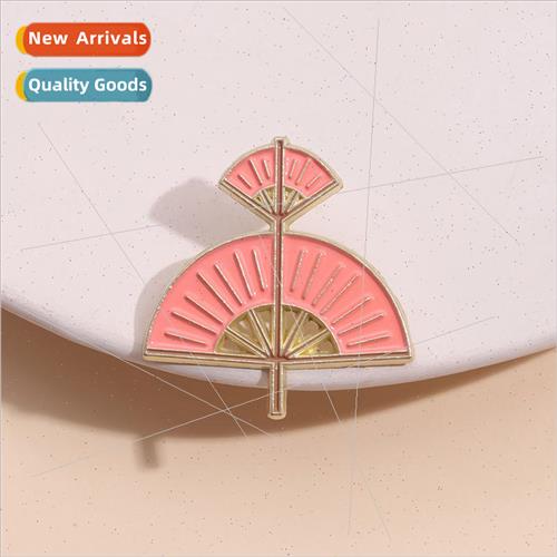 Creative New Alloy Double Hanging Plum Blossom Pink Oil Drip