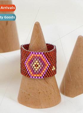 Ethnic Pattern Versatile che Colorblocking INS Style Rice Be