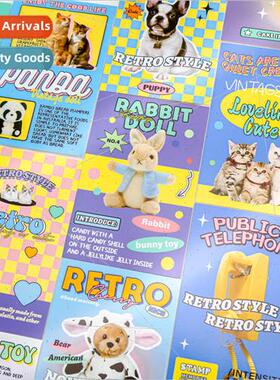 Boxed Postcards Happy Colors 适用mula Series Cartoon Cats an