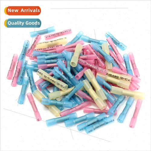 100pcs Waterproof Heat Shrinkable Butt Connector Wire Splice