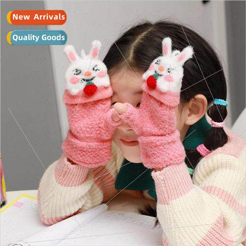 Elementary school childrens gloves boys and girls fall and w