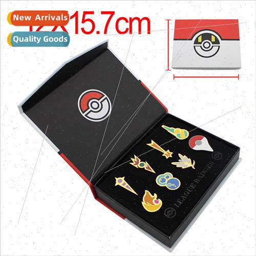 Pokemon 8 Brooch Pet Pokémon Dojo Badge Beautiful Boxed Oil