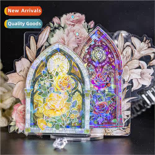 window flowers series stickers shell light three-dimensional