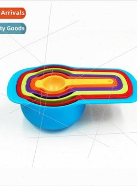 Kitchen diy colorful plastic 6-piece set of colorful spoons