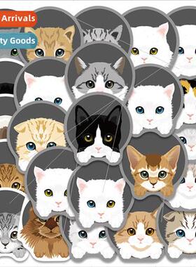 24 pcs of cute kitten avatar graffiti stickers laptop trolle