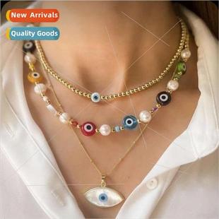 pearl color copper niche beads eye bohemian flat ins lurex