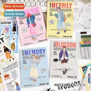 this stickers Korean characters Romantic wear daily