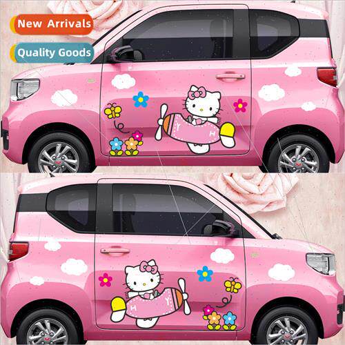 Wuling Hongguang mini ev body stickers macaron KT cat car st