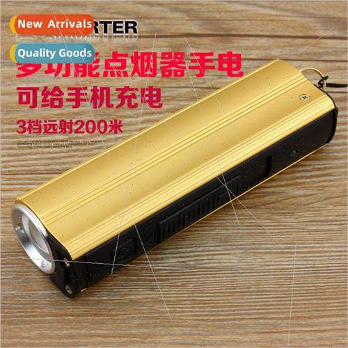Multi-function strong light flashlight USB cell phone chargi
