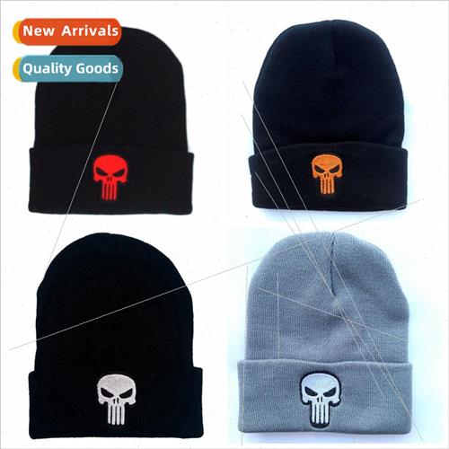 Punisher Ghost head Skull knit cap Men and women fall and wi