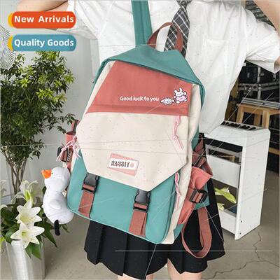 New colorful retro high school students backpack large capac