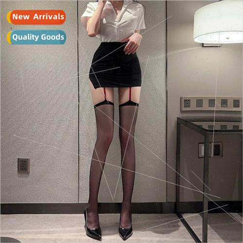 Sexy garter one-piece socks pure desire black red stockings