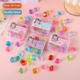 Childrens acrylic gemstone crystal diy set gift box princess