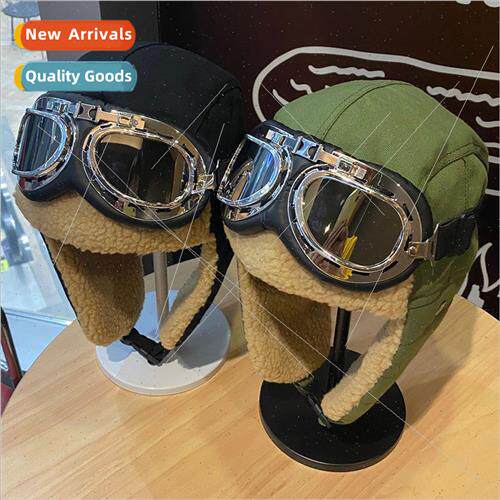 Pilot hat men and women winter thickened warm cycling ear pr