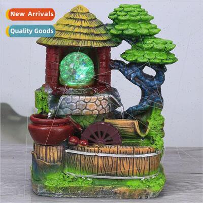 ving room feng shui wheel water fountain Chinese ornaments h