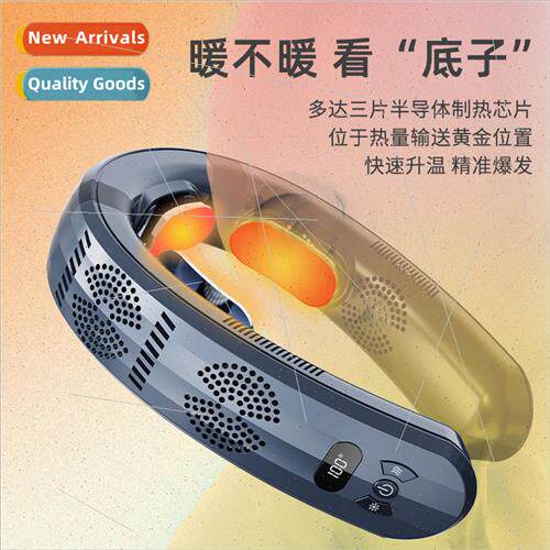 New semiconductor heating neck fan portable rechargeable fan